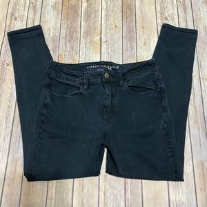 AEO Hi Rise Jegging Jeans Black Size 8